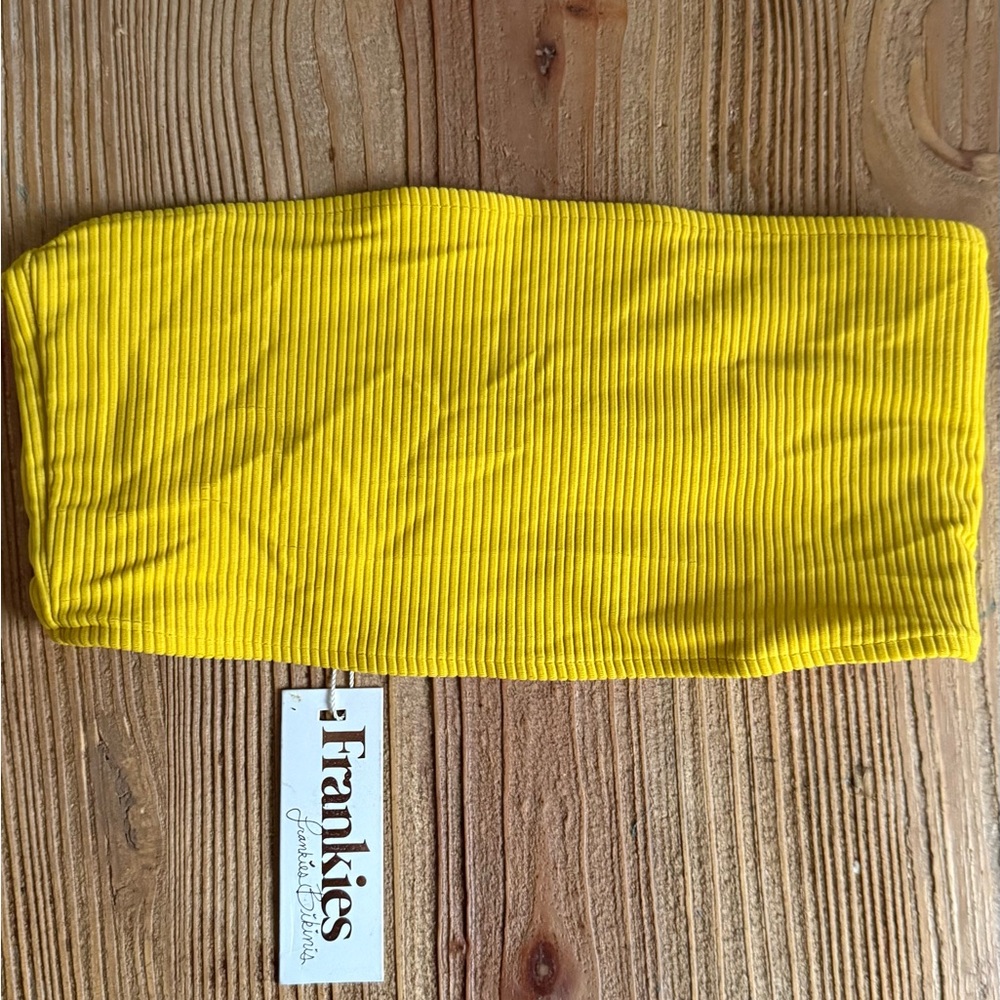 Frankies Bikini Yellow Bandeau top